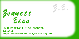 zsanett biss business card